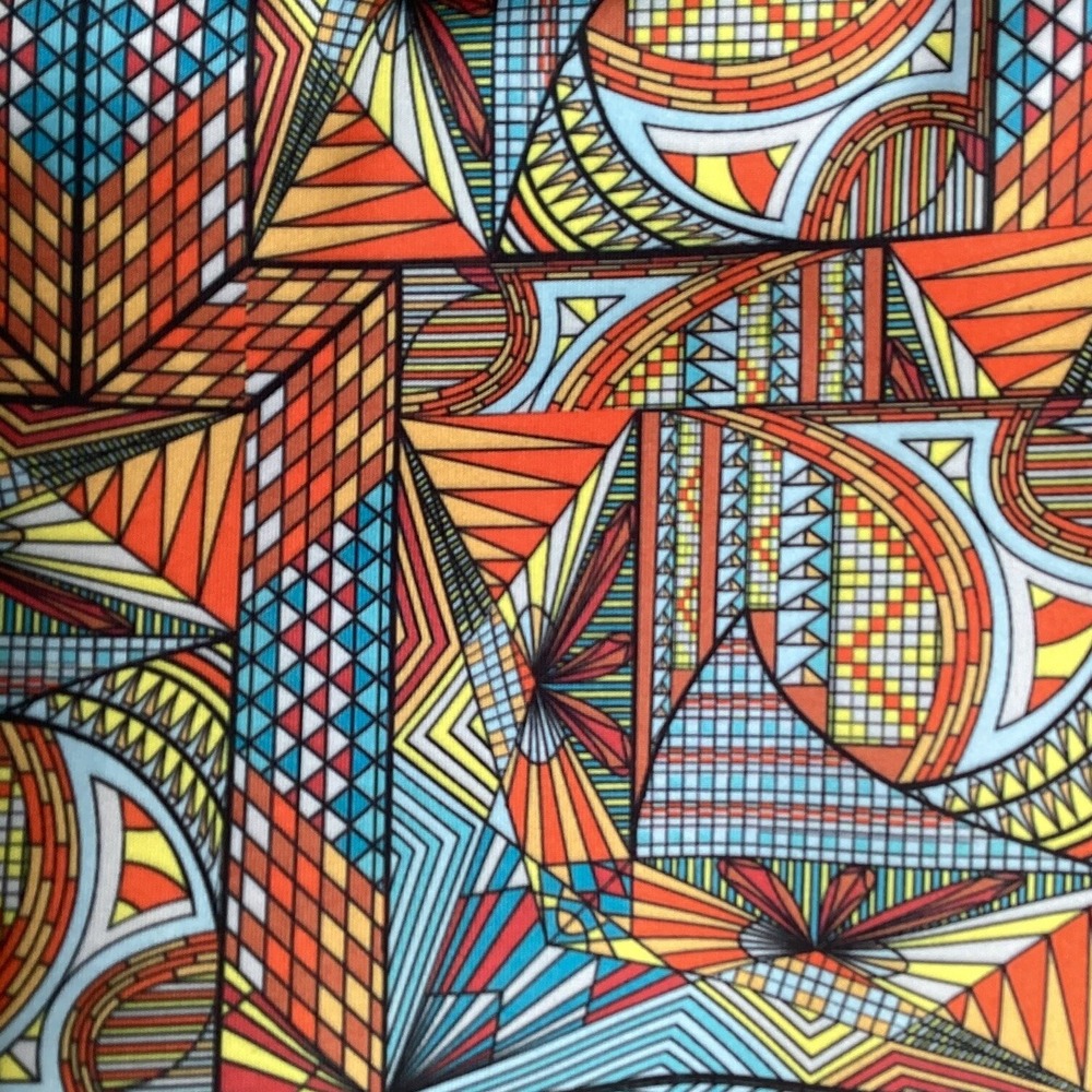 Clover Canyon Skater‎ Dress Womens Small Multicolor Good Geometric Neoprene USA - Picture 5 of 8